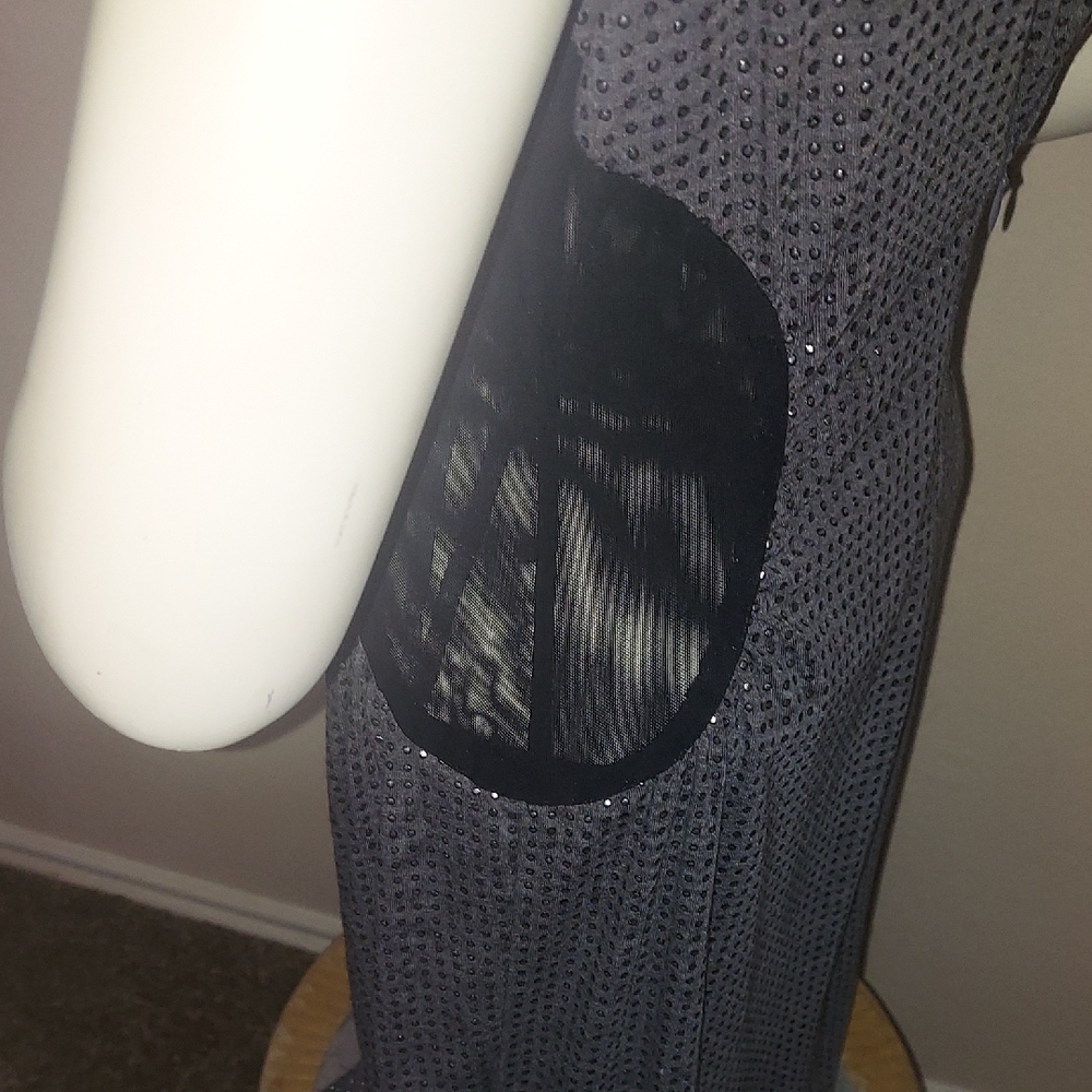 Gianni Bini Navy Textured Midi Sheath Dress - Picture 9 of 16